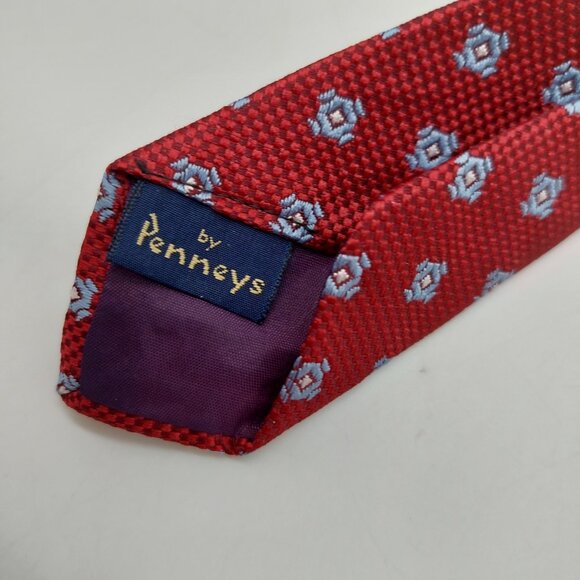 Three Musketeers Pattern Red Necktie Ted Blue - Picture 6 of 10